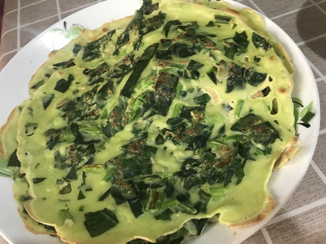 菠菜鸡蛋饼