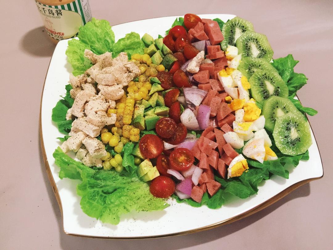 寝室餐の色拉拼盘