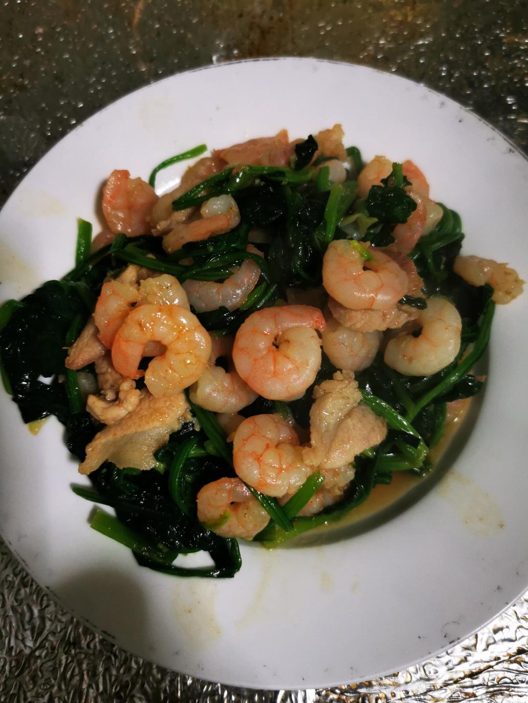 菠菜虾仁