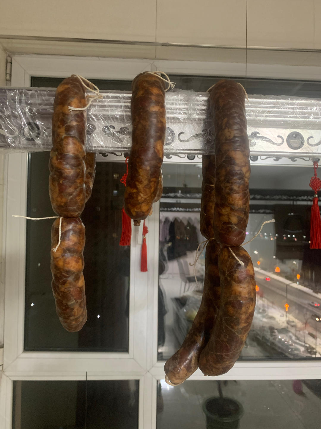 自制川味腊肠，五香腊肠。