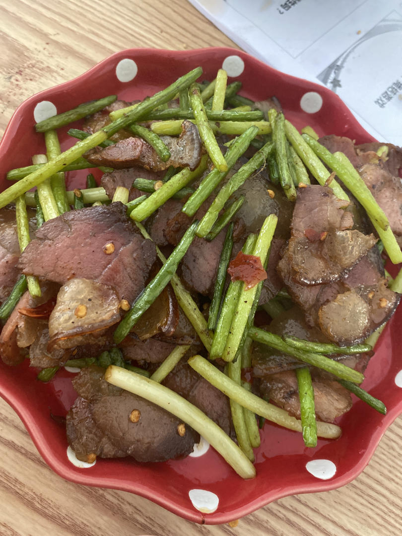 蒜苔炒腊肉
