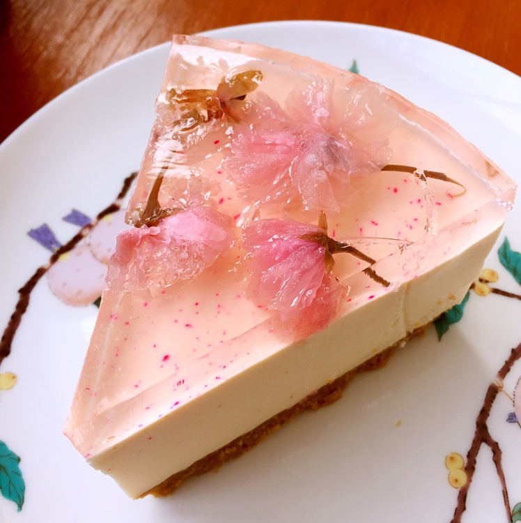 素墨2046做的美好滴樱花冻酸奶芝士蛋糕8寸改良版