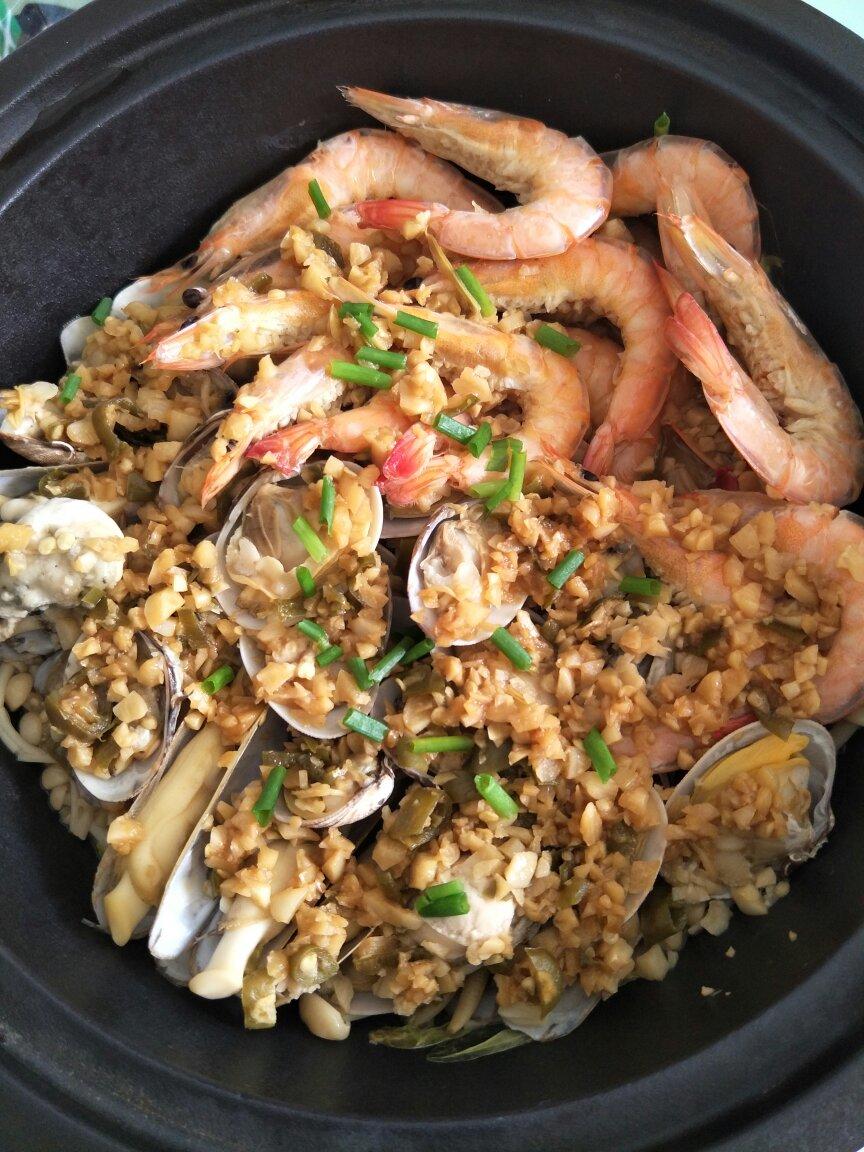 蒜香吮指海鲜大咖——松下NU-JK200W大蒸烤箱食谱