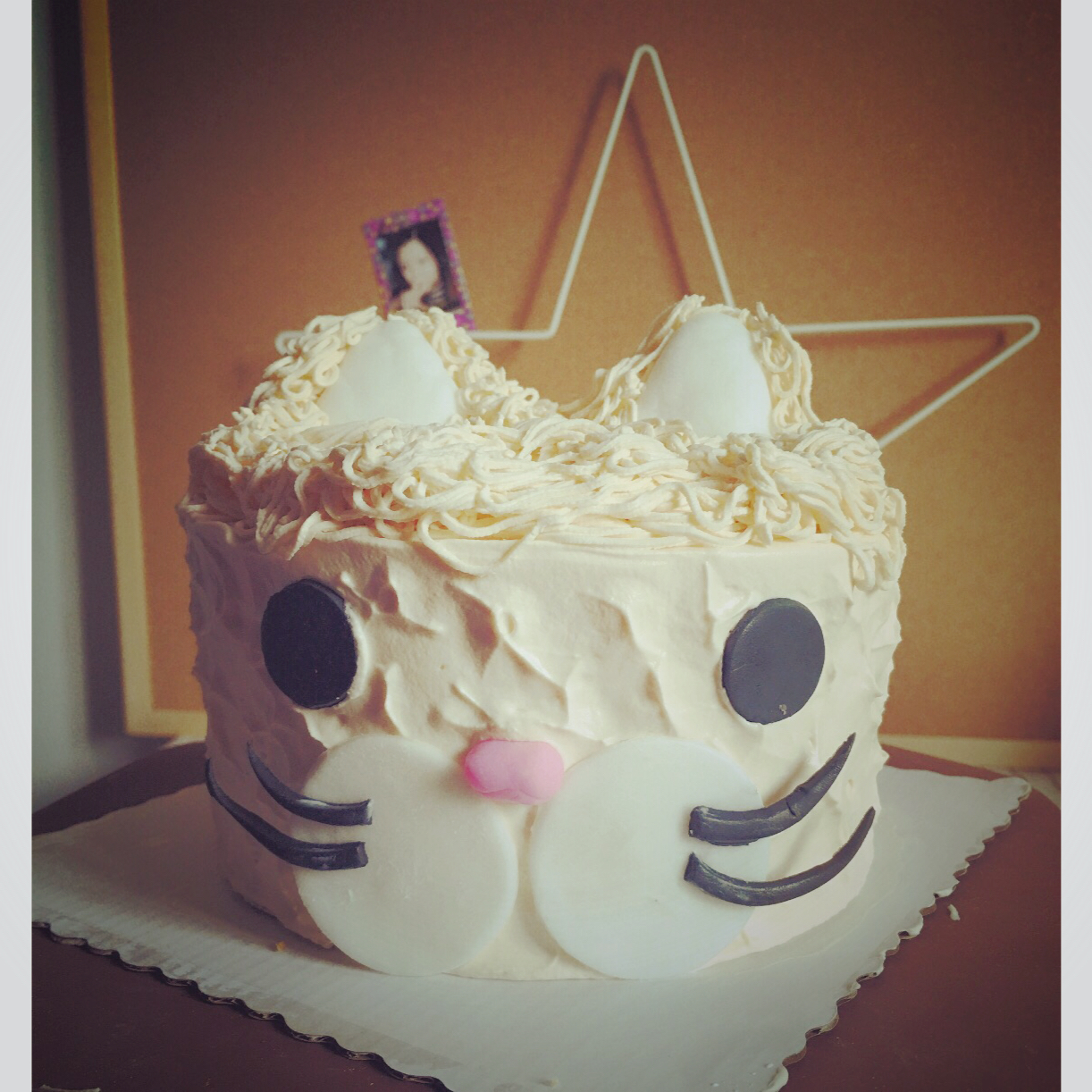 大蘑菇菇菇菇做的萌猫咪鲜奶蛋糕