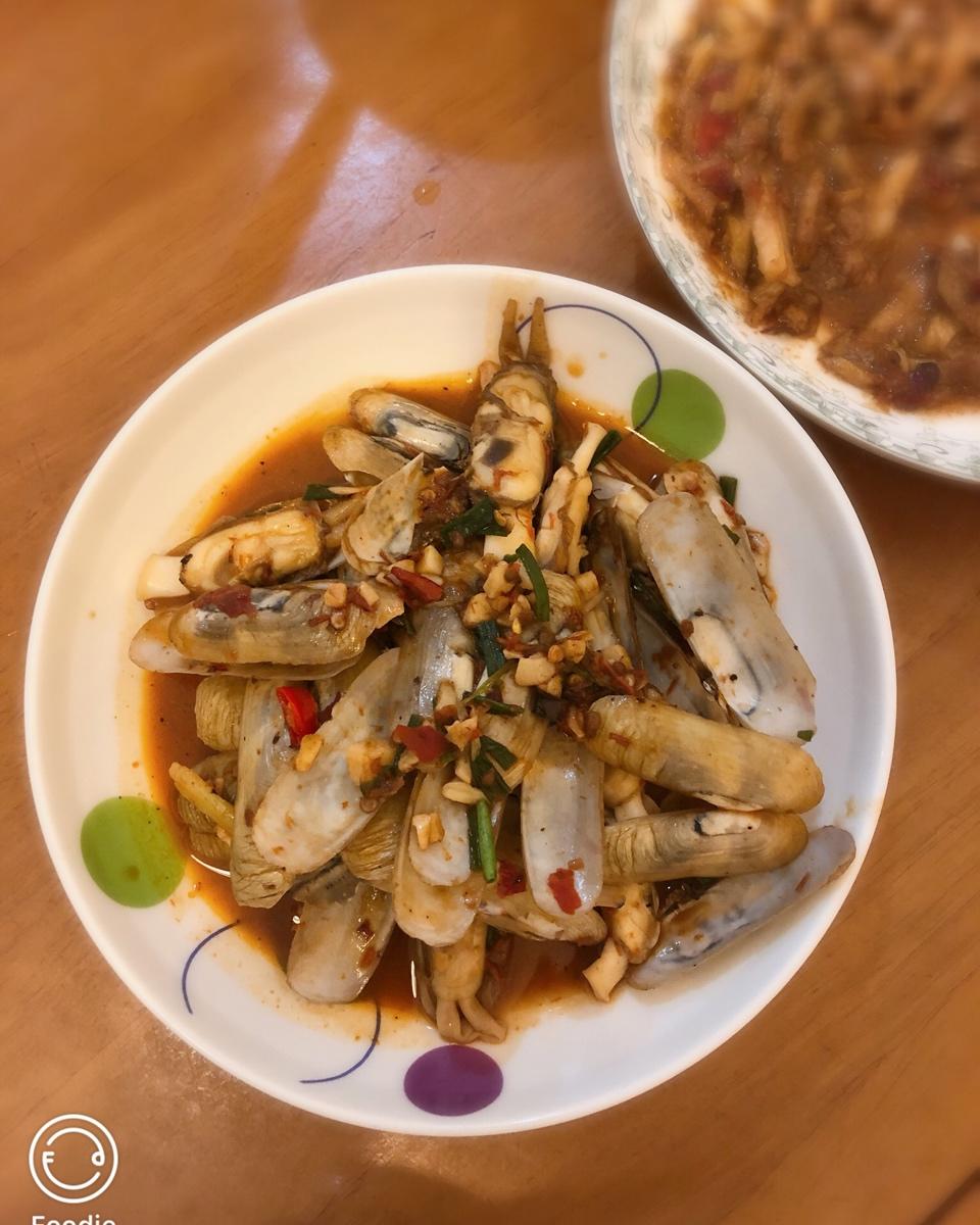 蒜香辣炒蛏子