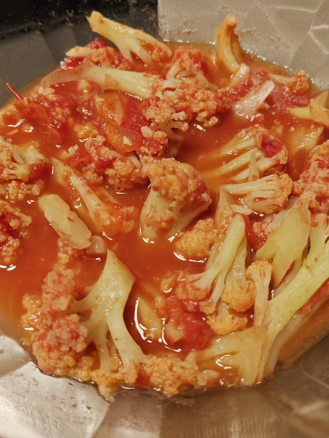西红柿炒菜花（夏季开胃菜）
