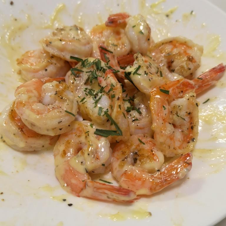 超简单减脂版芥末虾球