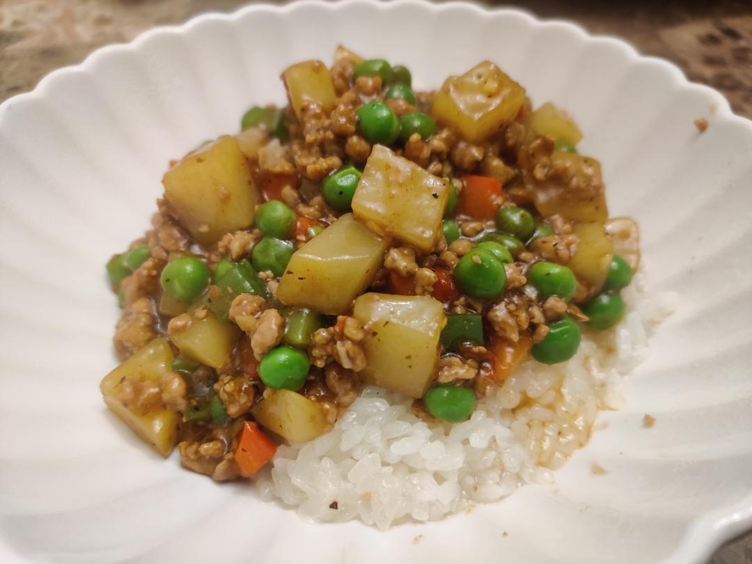 ㊙️香菇土豆肉沫拌饭❗️比外卖还好吃