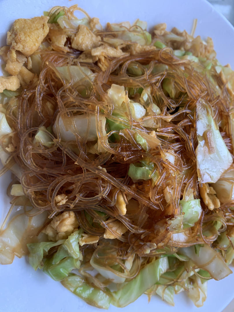 家常小炒：包菜炒粉丝