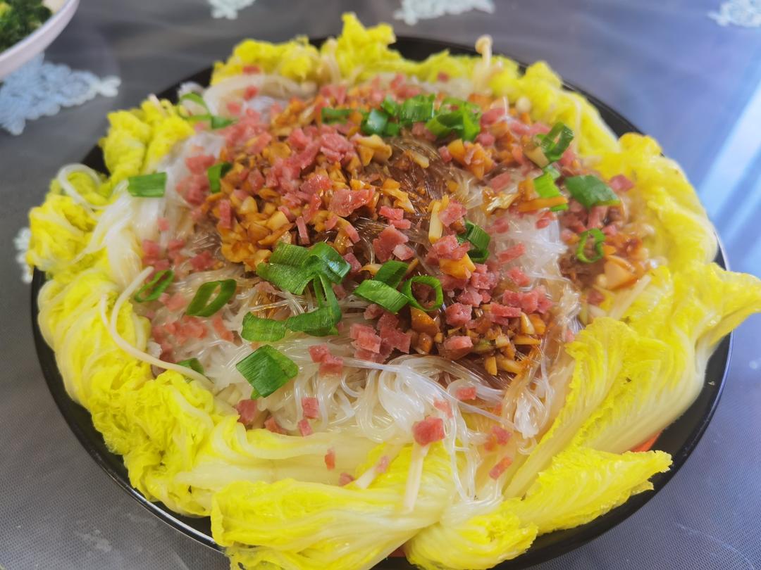 懒人下饭神器，蒜蓉蒸粉丝金针菇娃娃菜