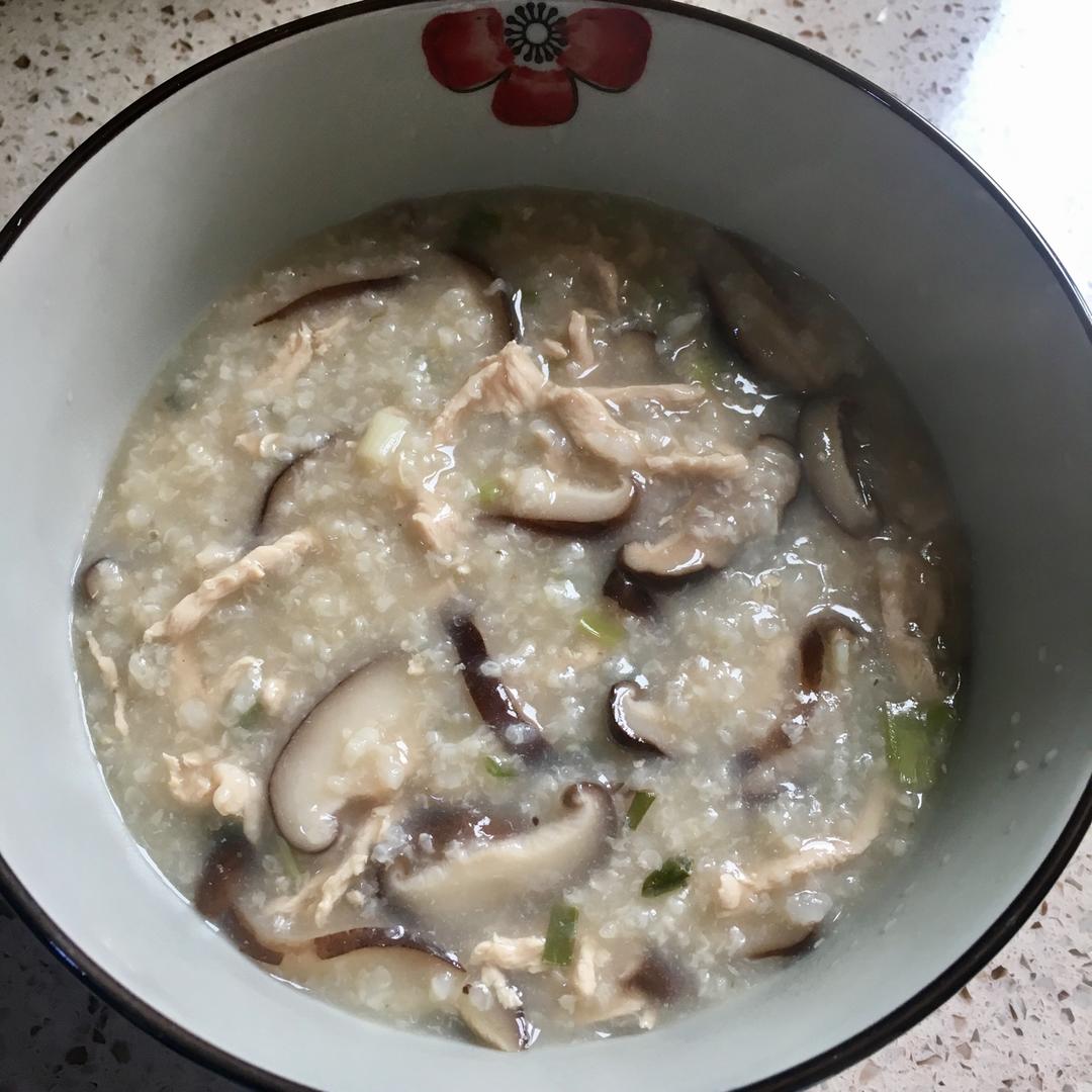 香菇鸡丝粥