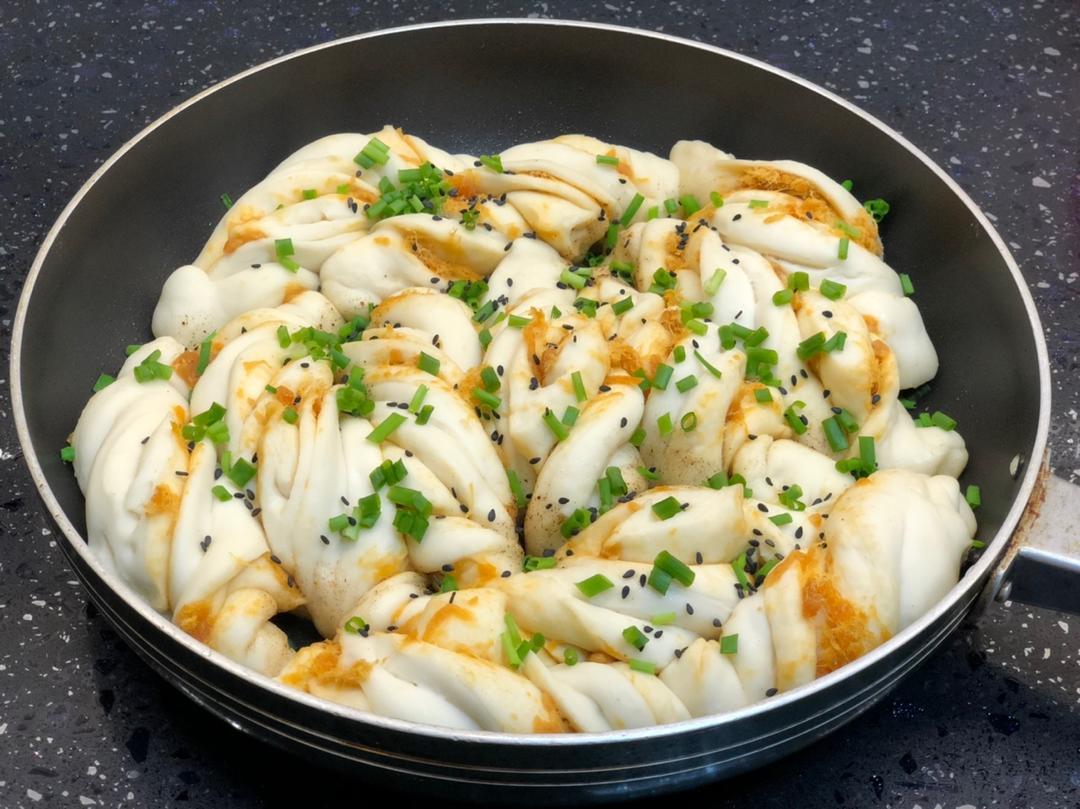 生煎肉松花卷
