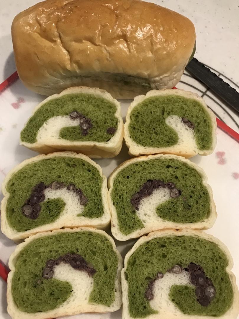 抹茶蜜豆吐司