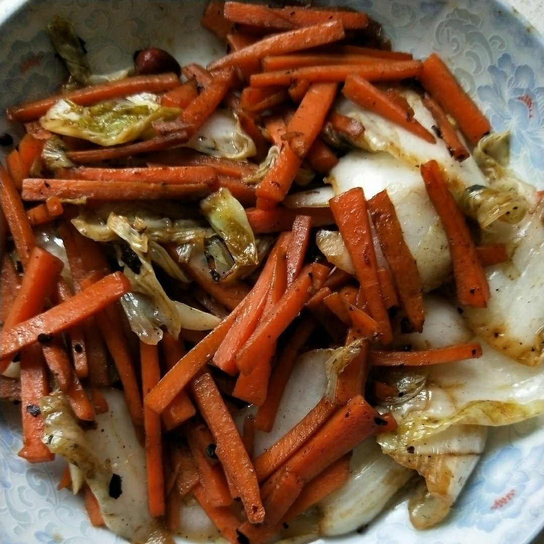 白菜炒胡萝卜（兔子餐）