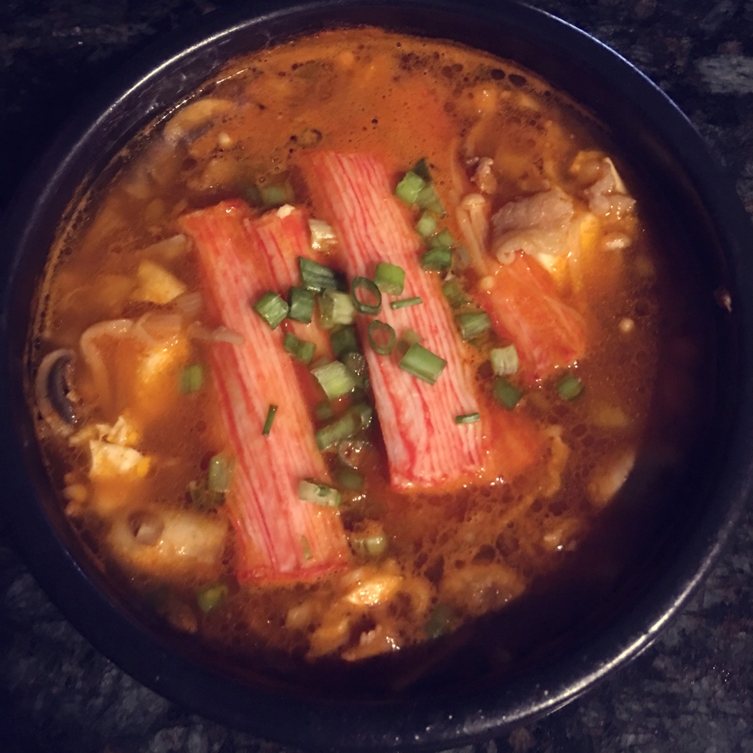 韩国海鲜嫩豆腐煲