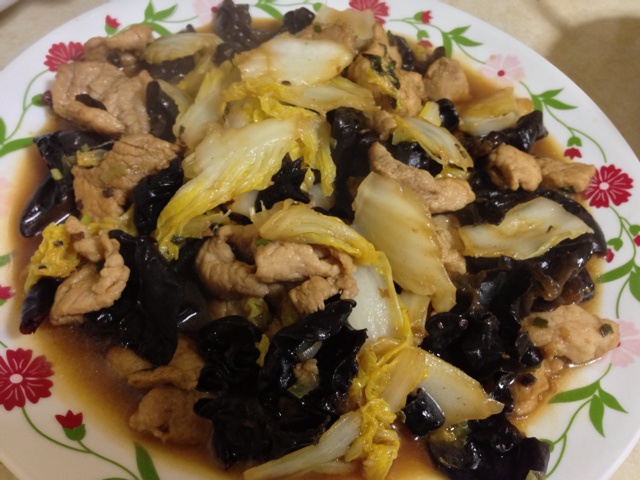 木耳白菜炒肉片