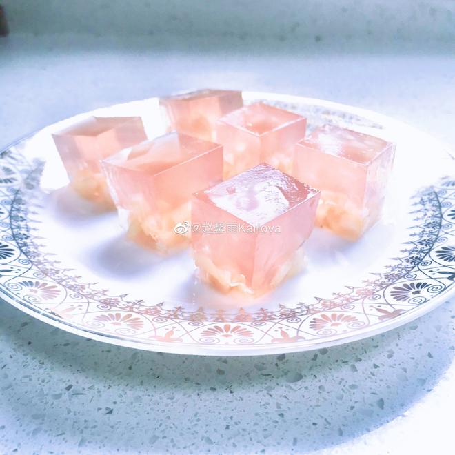 玫瑰水蜜桃果冻（夏日限定）的做法