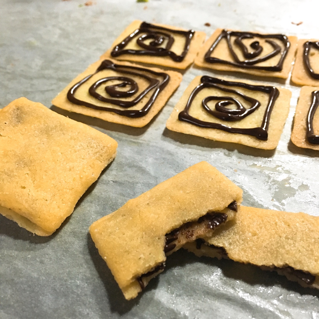 抹茶，白巧双味恋人饼干