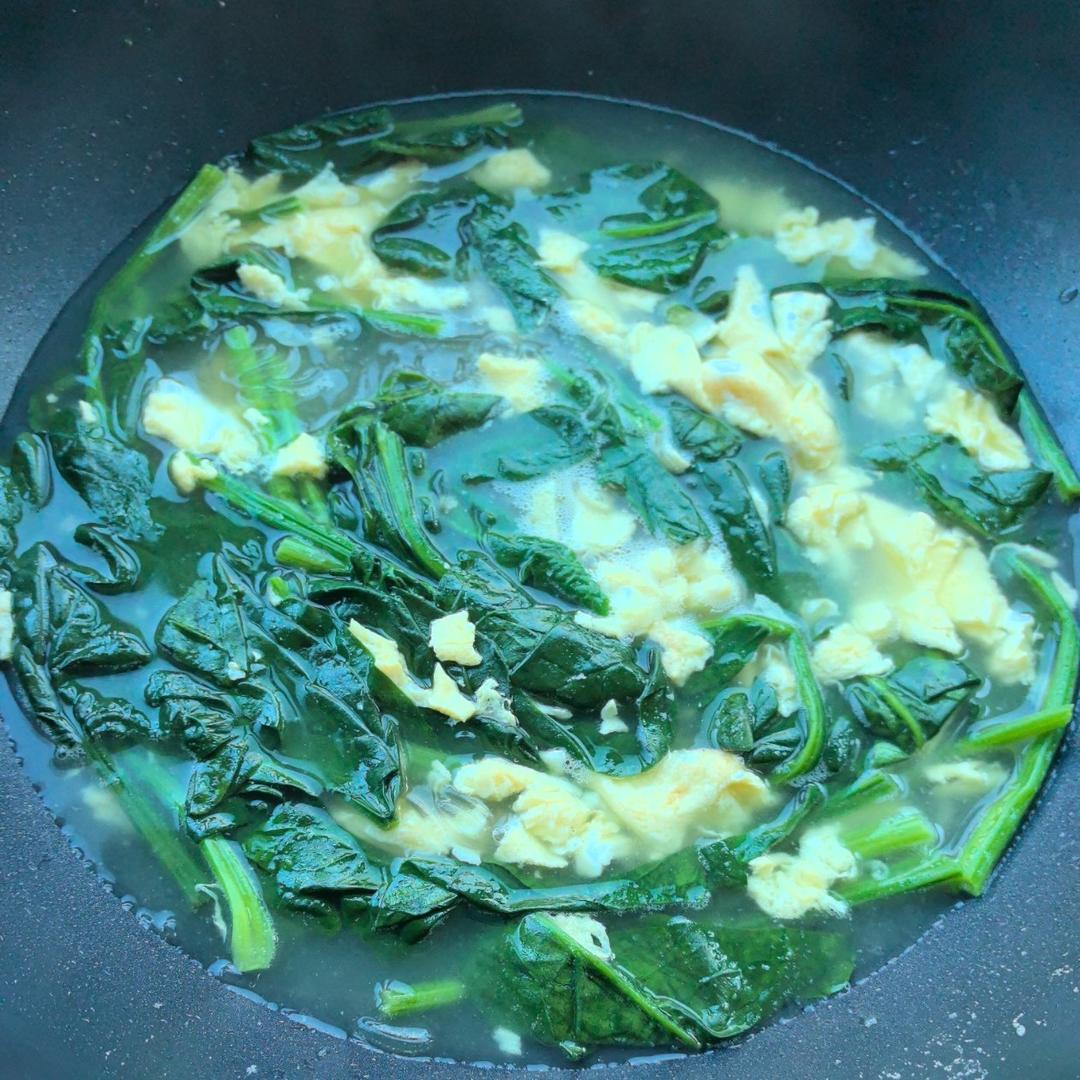 菠菜粉丝鸡蛋汤