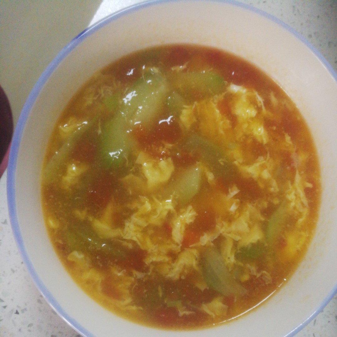 鲜鲜鲜~丝瓜炒蛋汤