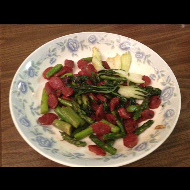 秘制芦笋炒肉丝