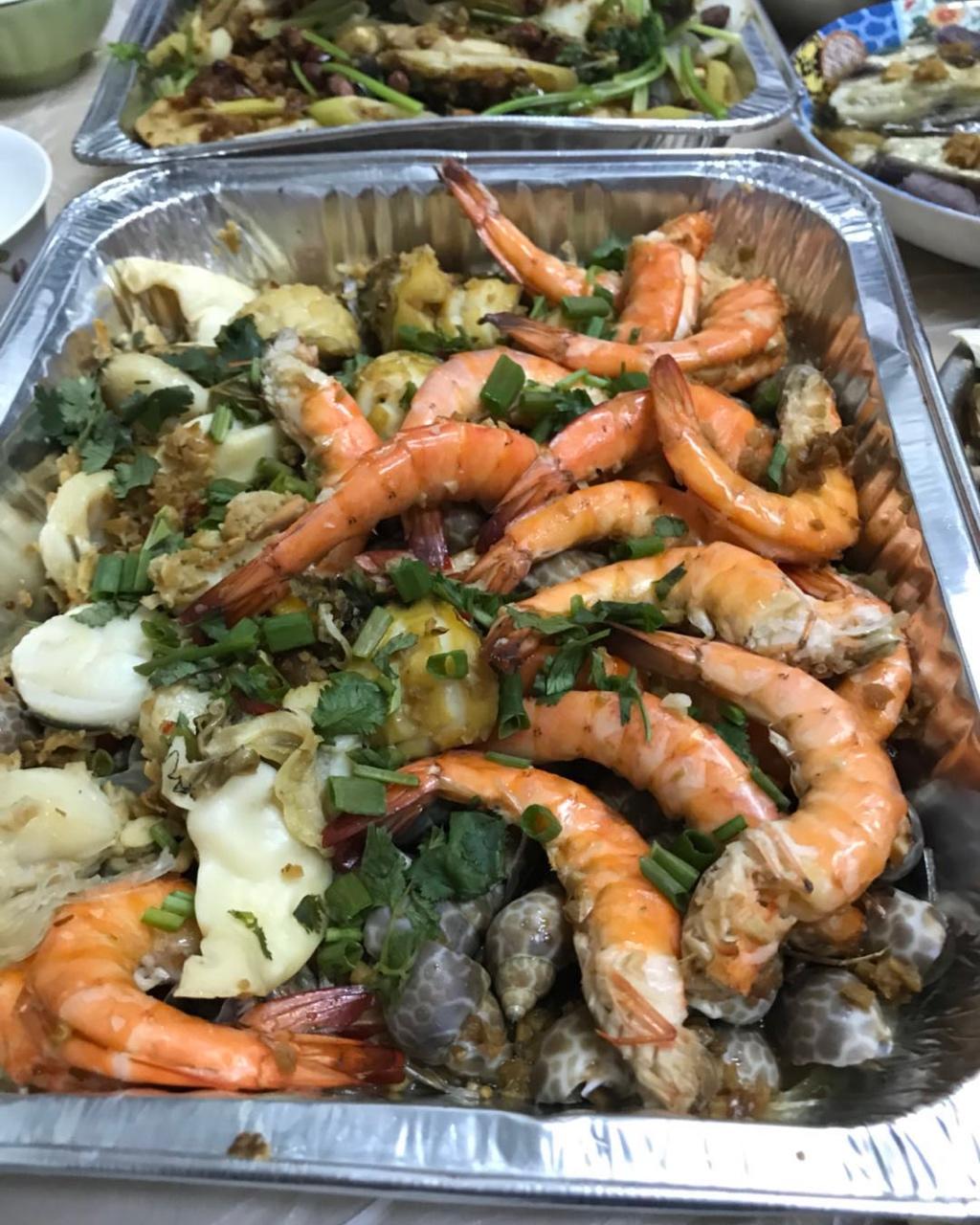 蒜香吮指海鲜大咖——松下NU-JK200W大蒸烤箱食谱