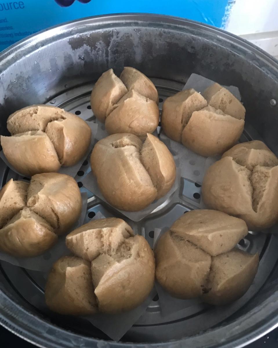 妥妥的红糖开花馒头（酵母版）