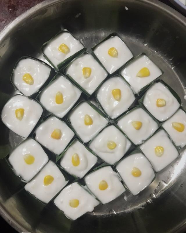 泰国椰汁西米糕- 有详细班兰盒子折叠方法（原创）