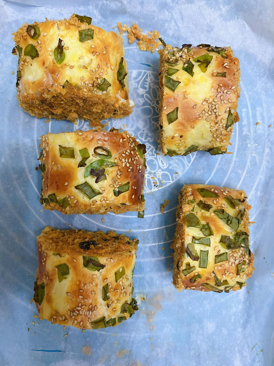 香葱肉松卷 面包肉松卷—水解法