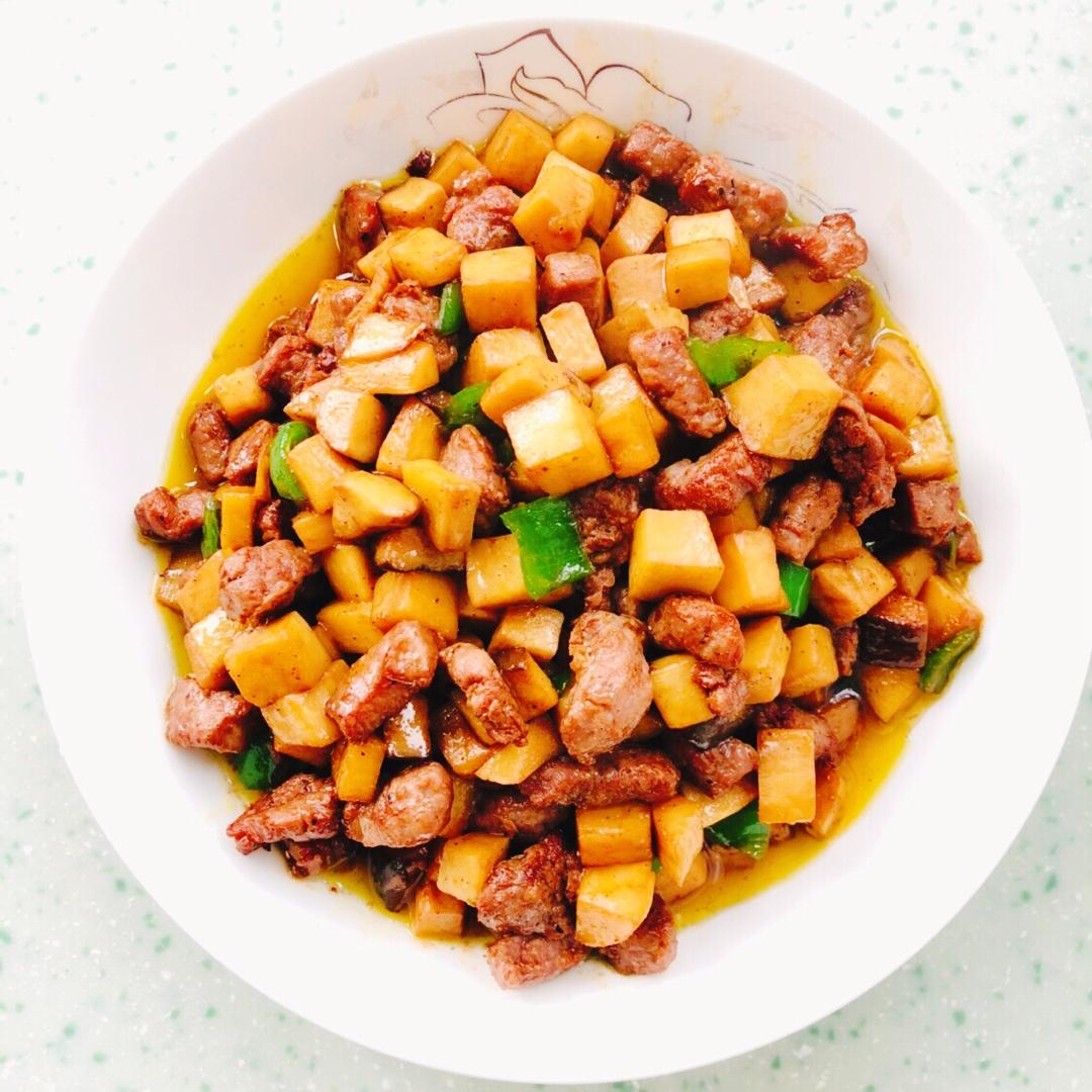 家常美味—黑胡椒杏鲍菇牛肉粒