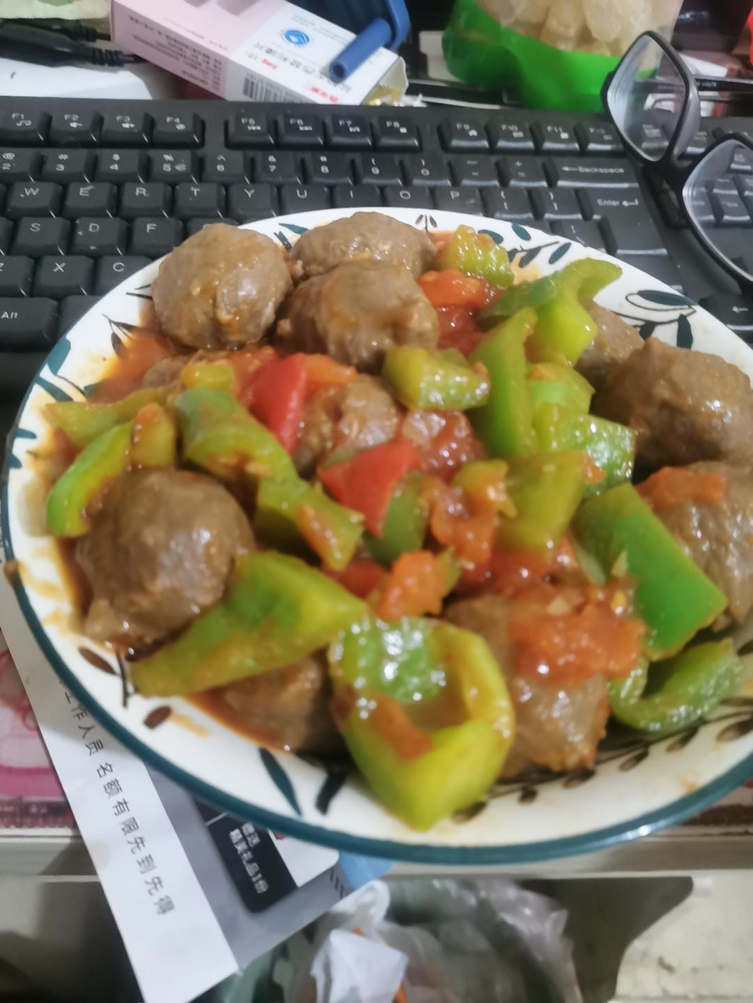 上班族的快手简单晚餐——番茄小丸子