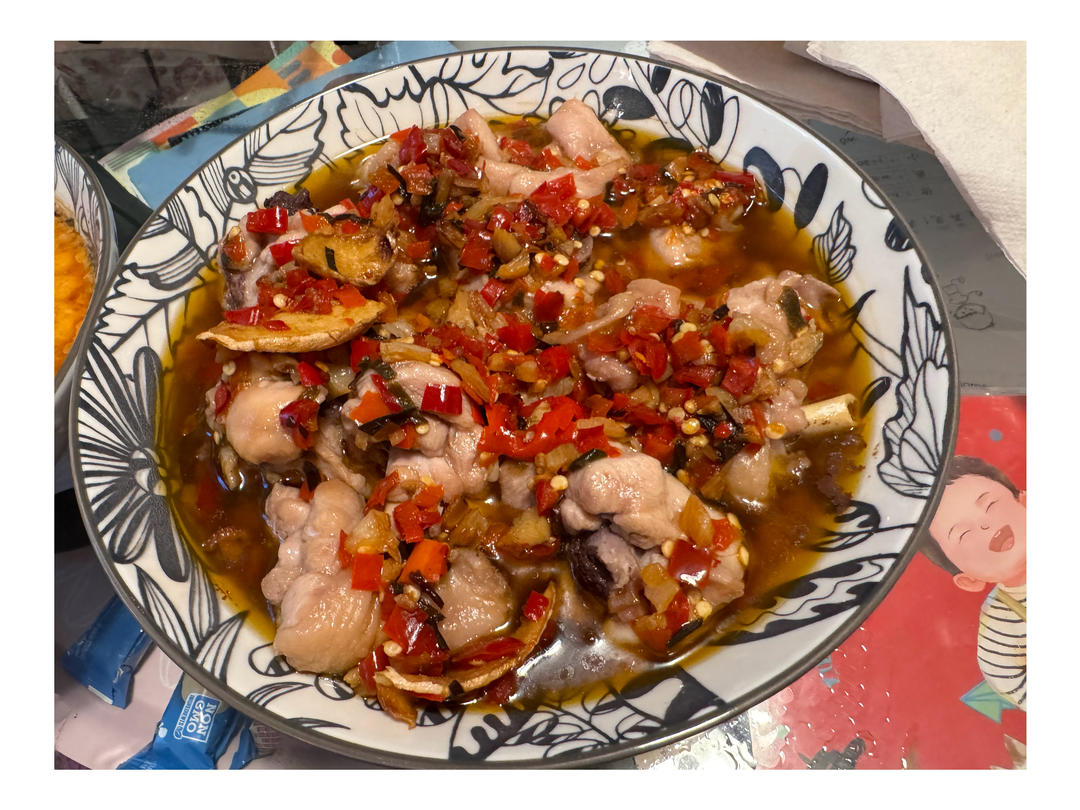 光盘剁椒鸡腿