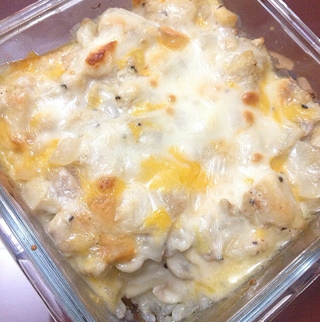 奶油蘑菇鸡肉焗饭
