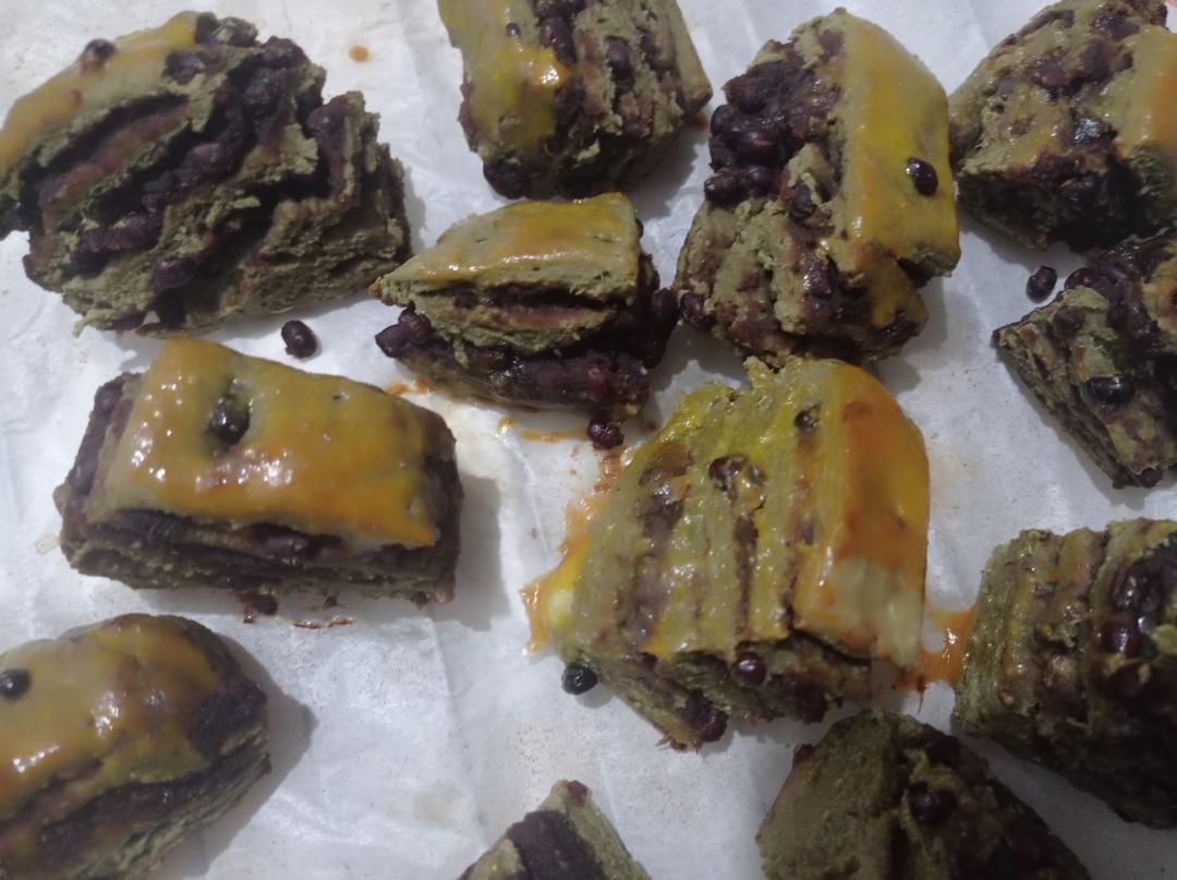 抹茶红豆沙千层司康
