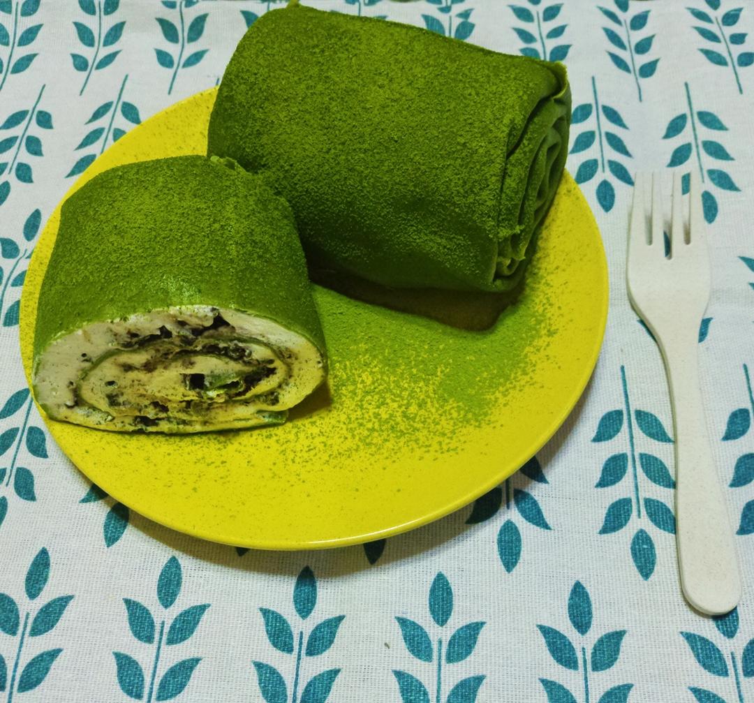 网红食谱│抹茶毛巾卷