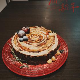 【欢乐圣诞伪树桩2.0】巧克力榛子树桩蛋糕