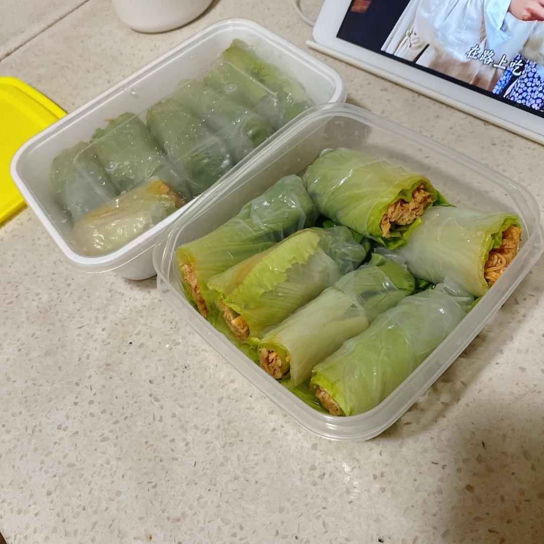 吃不胖的生菜鸡丝卷