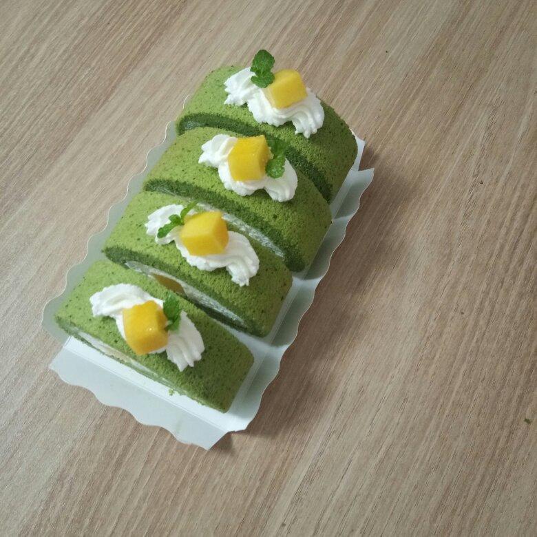 抹茶红豆蛋糕卷