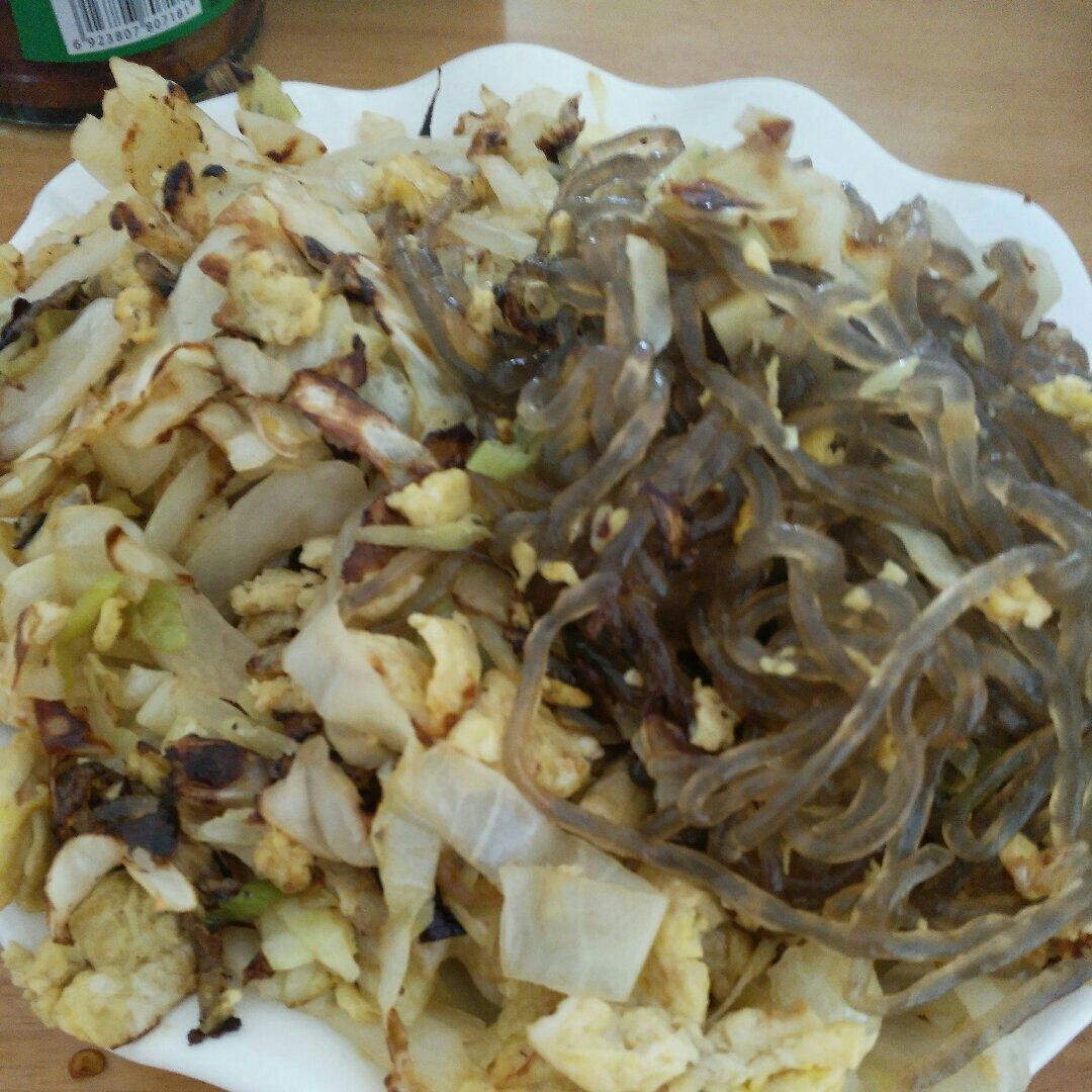 鸡蛋粉丝圆白菜