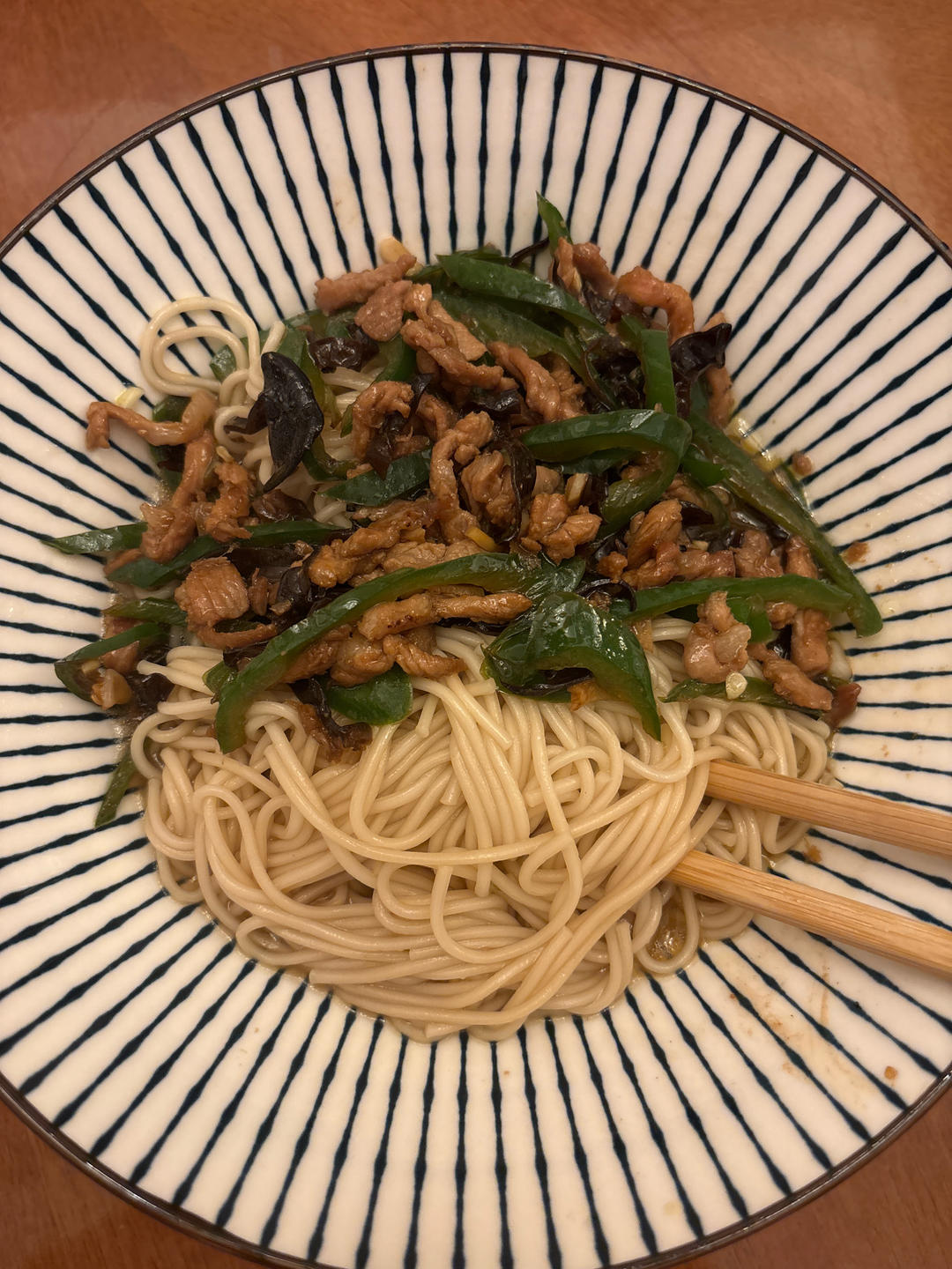 青椒肉丝面