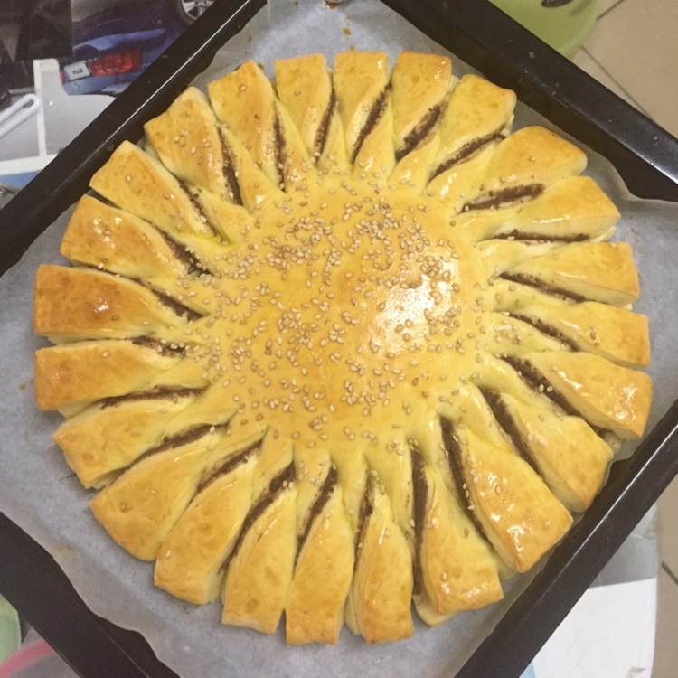 向日葵豆沙面包