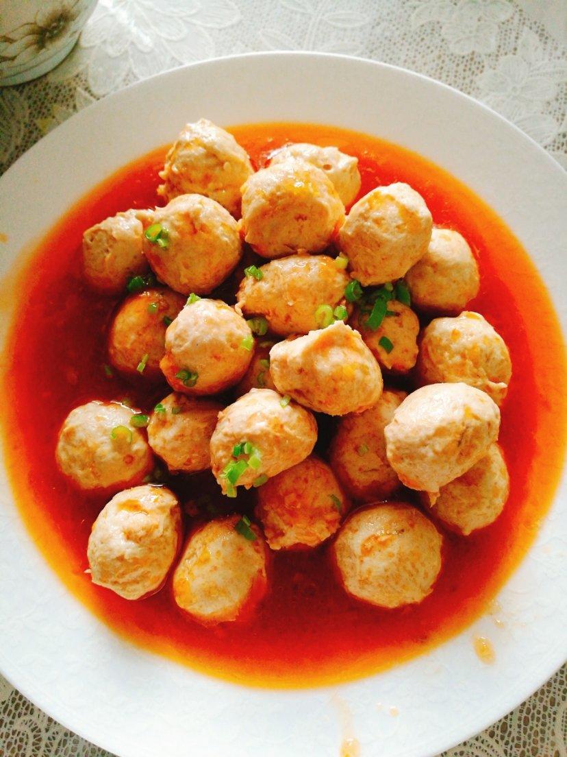 酸酸甜甜【茄汁鸡肉丸】