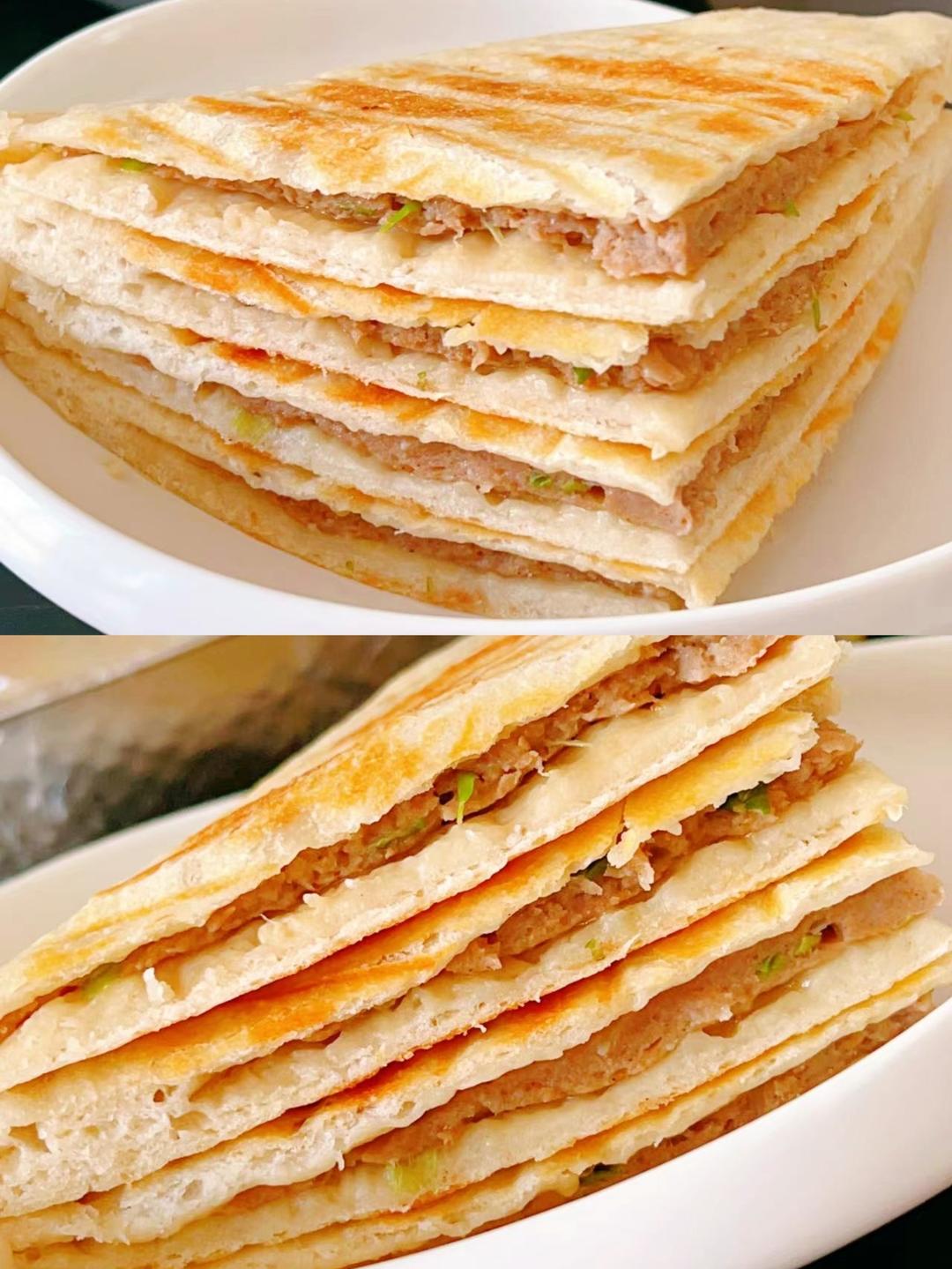 猪肉滑烙锅盔(发面)