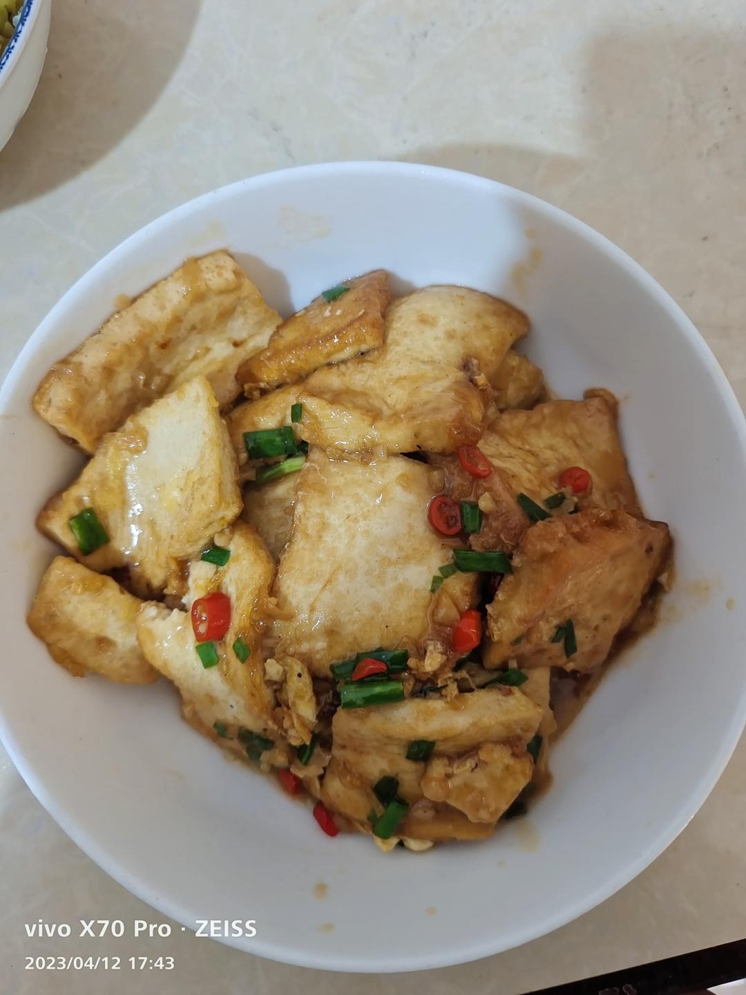 外焦里嫩的香煎豆腐