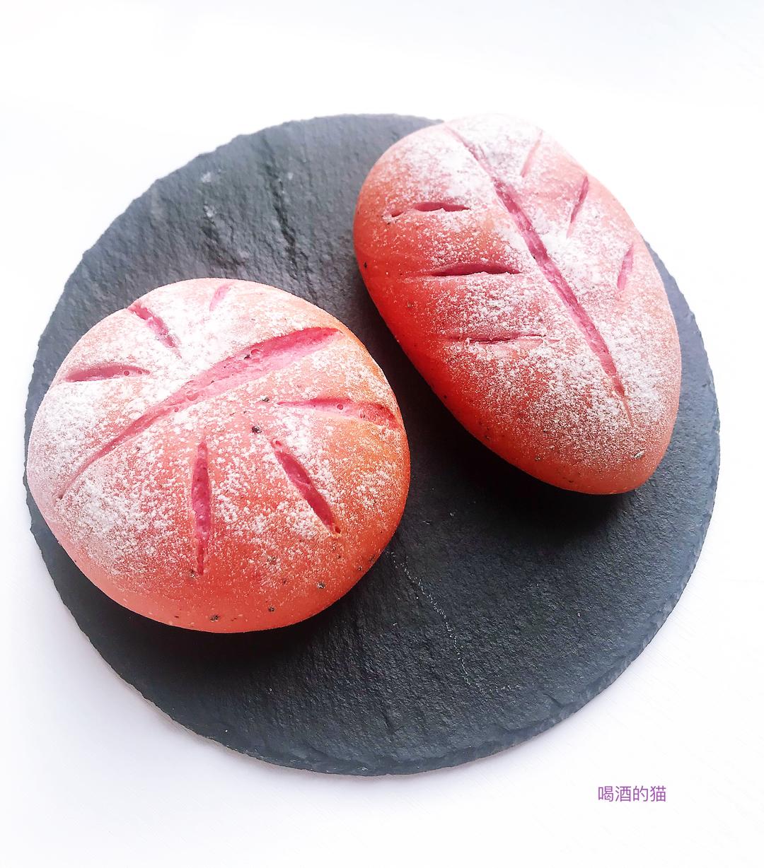 火龙果汁软欧包