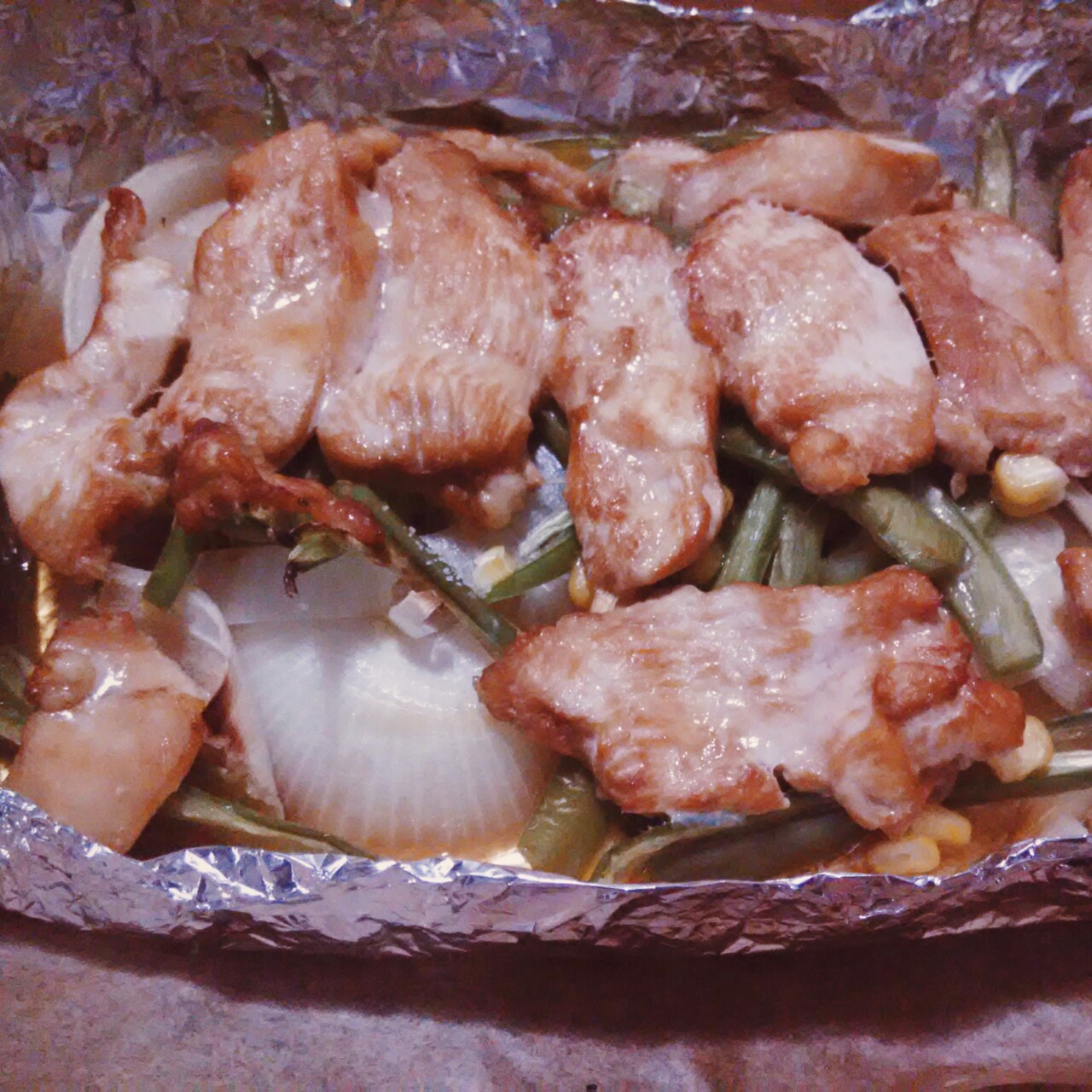 鸡肉杂蔬烧烤