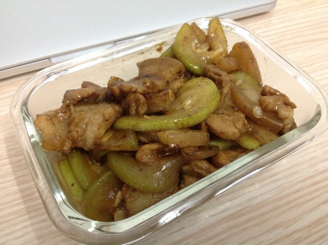 西葫芦炒肉片