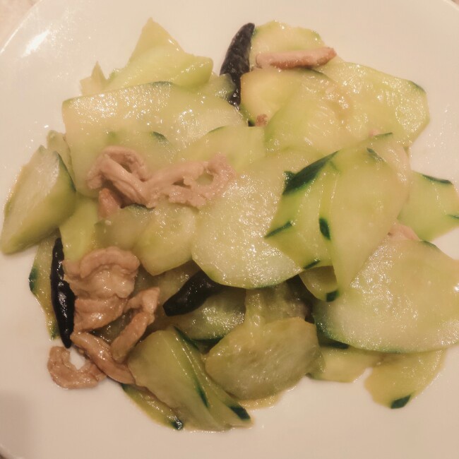 青瓜炒肉片