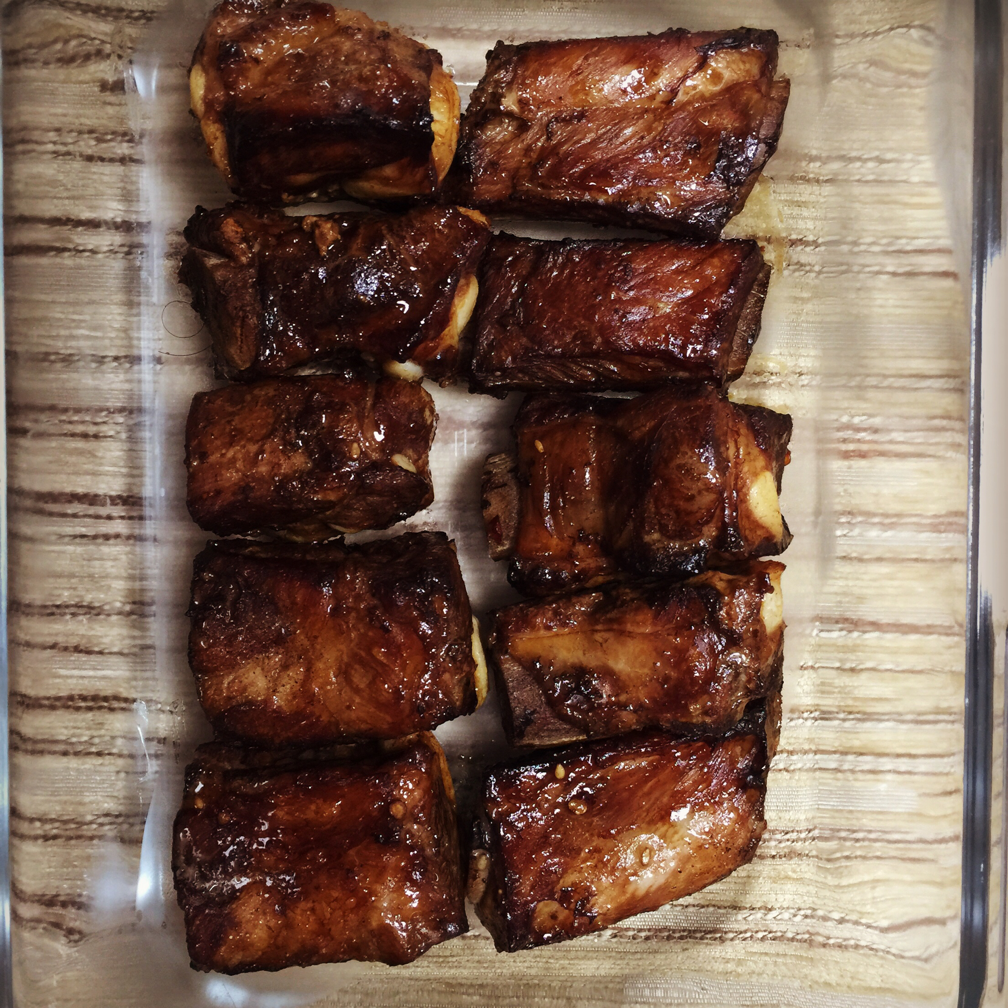 蒜香烤排骨（无油极简版）