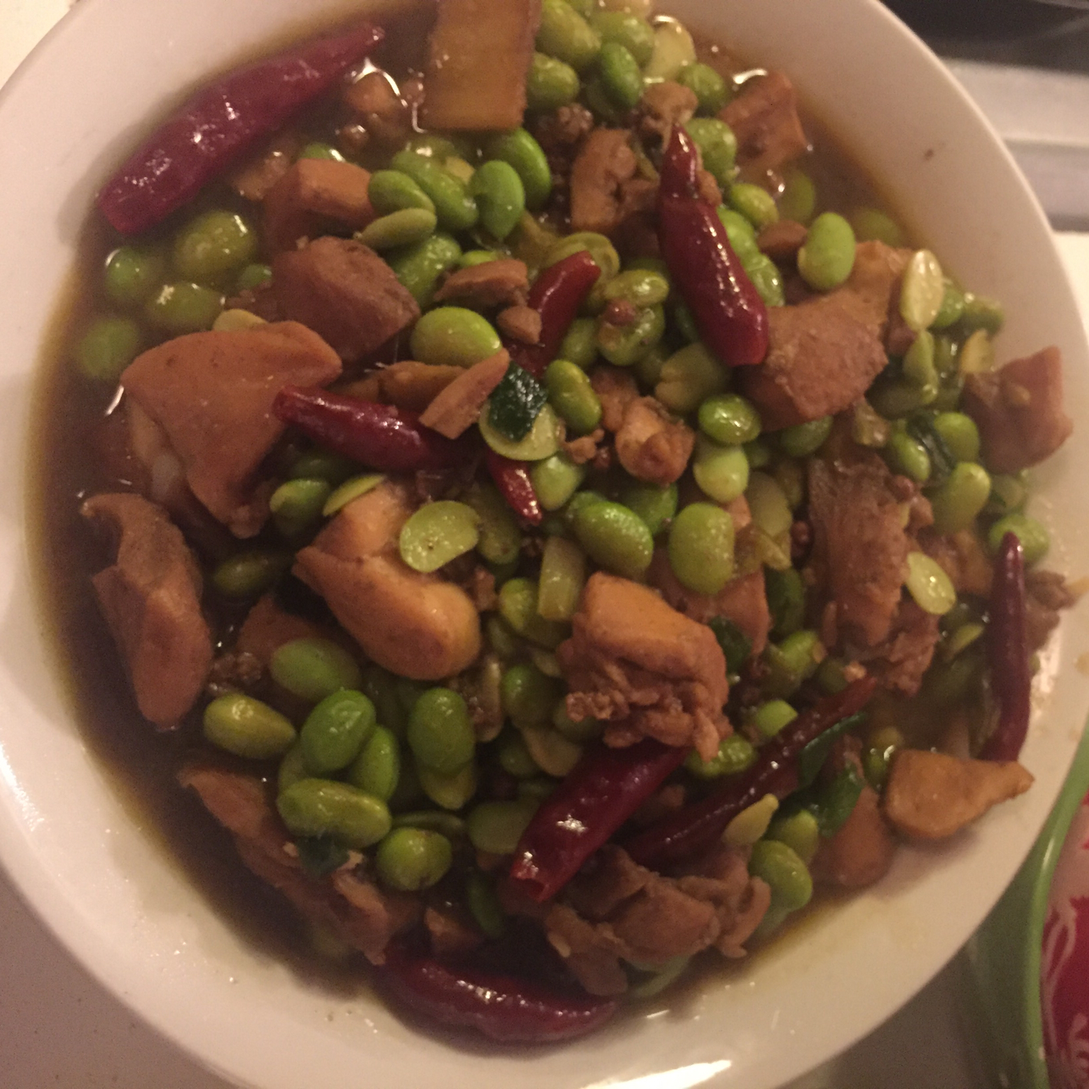 毛豆烧鸡